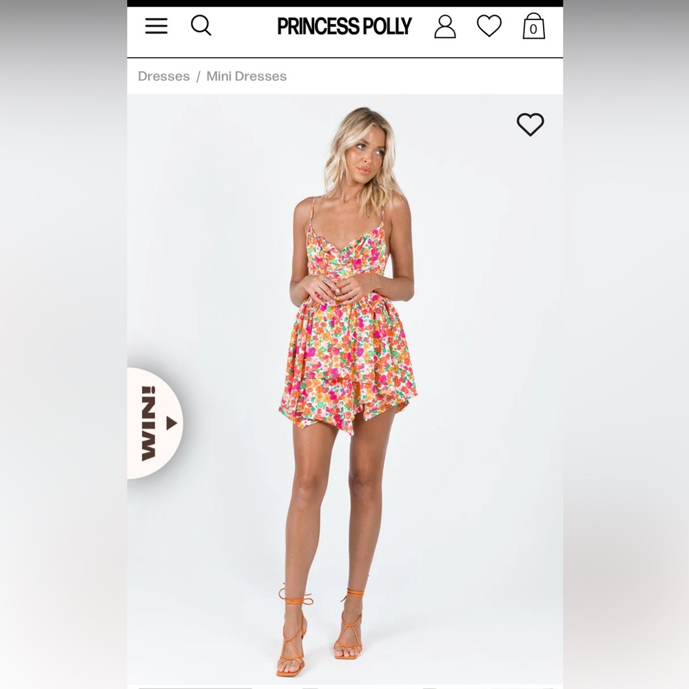 NWT Princess Polly Barrett Floral Mini Dress (size 8)